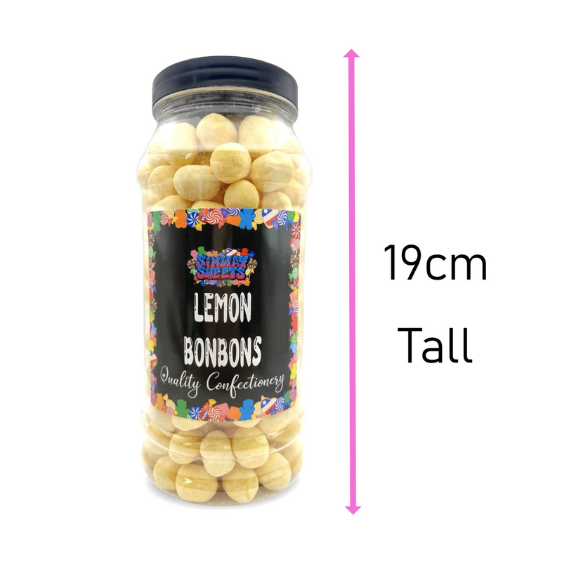 Lemon Flavour Bon Bons Retro Sweets Bon Bons Gift Jar - 770g