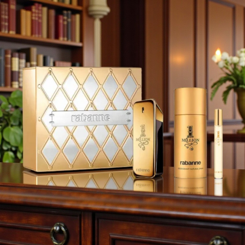 Paco Rabanne 1 Million Gift Set (Eau De Toilette Spray 100ml  Deodorant Spray 150ml  Eau De Toilette Spray 10ml)