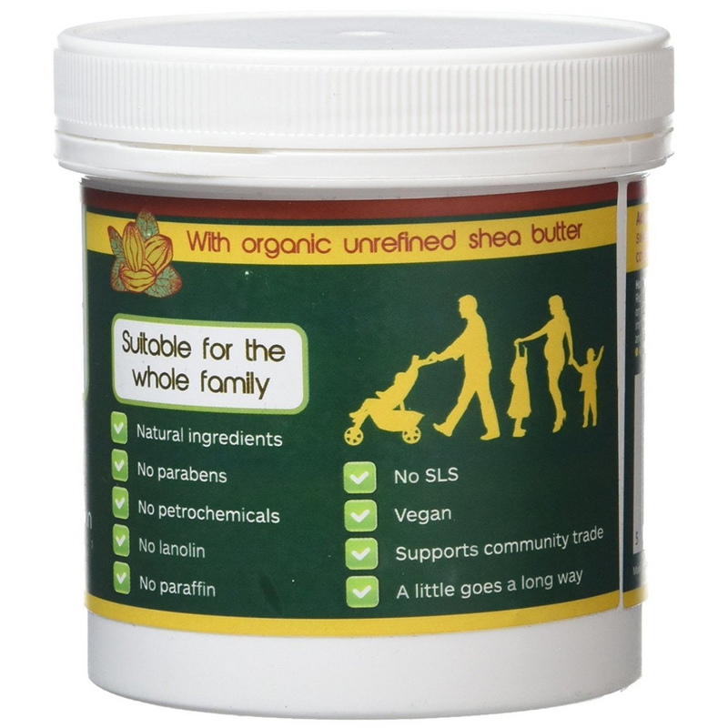 3 Pots of Sheaqueous Aqueous Cream with Shea Butter, Almond Oil, cocoa butter, vitamin E. A natural aqueous cream for very dry skin, for Sensitive Skin, Children, Eczema prone skin , Use in Pregnancy for expanding tummy NO ADDED FRAGRANCE