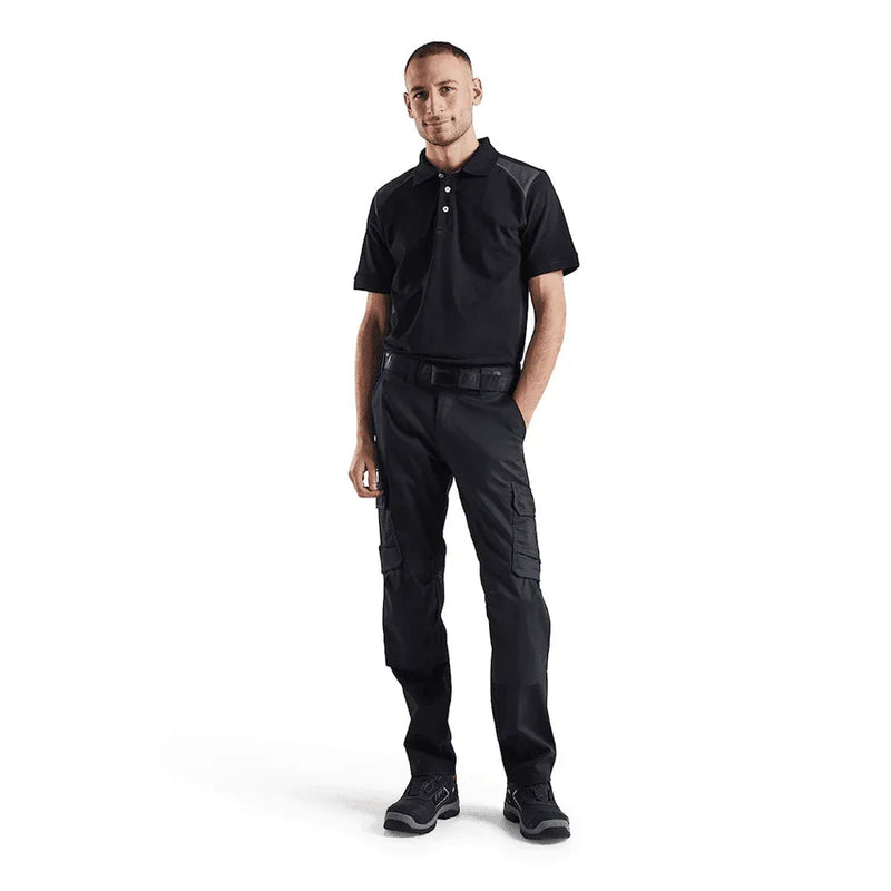 Blaklader 1448 Industry Stretch Kneepad Trousers Black/Dark Grey
