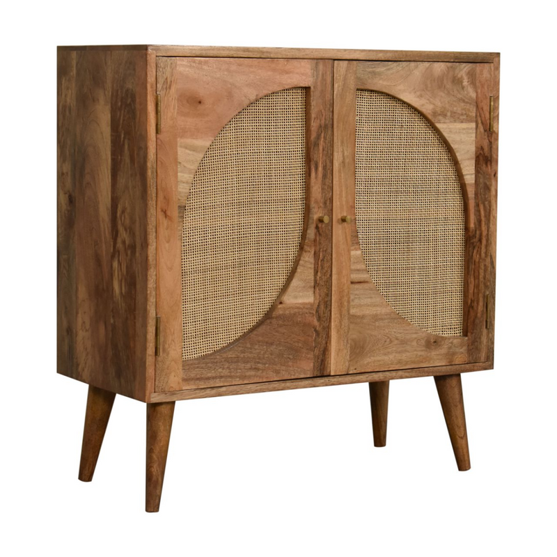 Artisan Furniture Solid Mango Wood Close-knit Leaf Cabinet