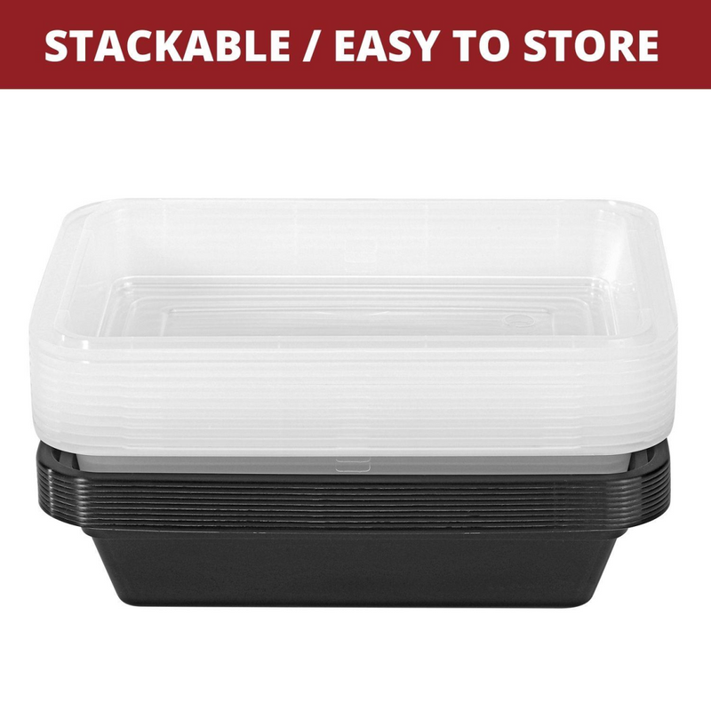 VINSANI 10pk 1 COMPARTMENT MEAL PREP CONTAINERS 1010423 X 2