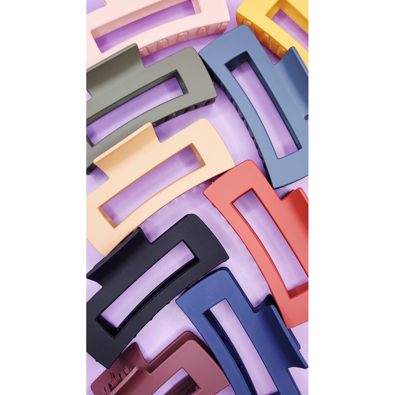 Bold Block Colour Hair Clamps Pack of 12