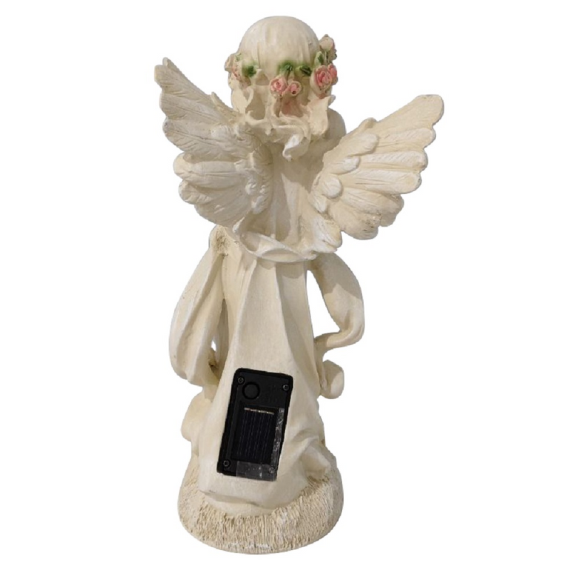 Angel Garden Ornaments Statue, Solar LED Garden Lights Resin Gardening Gift for Women