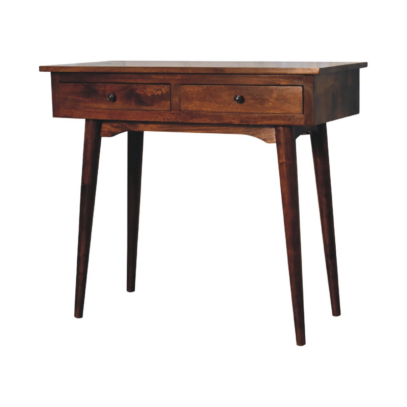 Artisan Furniture Solid Wood Chestnut Hallway 2 Drawer Console Table