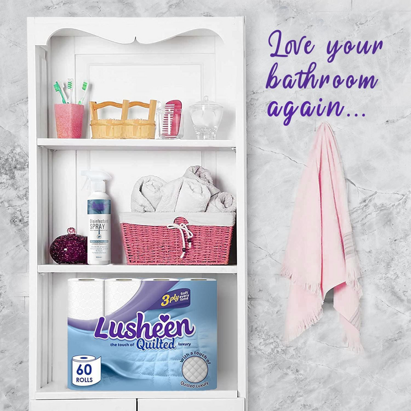 TASK LUSHEEN WHITE X 45 LUXURY SOFT TOILET ROLLS