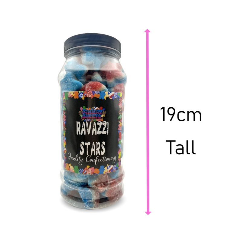 Ravazzi Fizzy Stars Retro Gummy Sweets Gift Jar - 670g