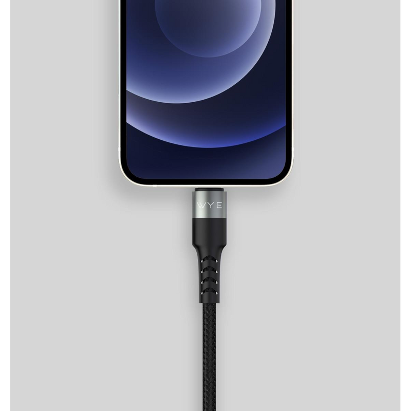 Wyeflow Braided USB-A to 8-Pin Fast Charging & Data Cable 1m