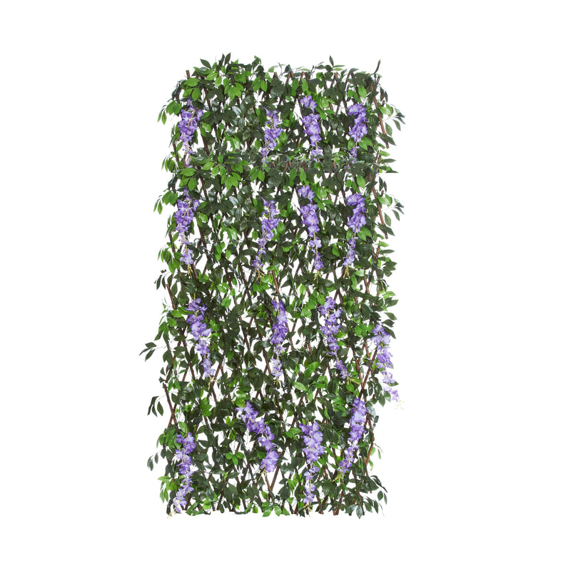 Extendable Purple Wisteria Trellis Garden Decoration