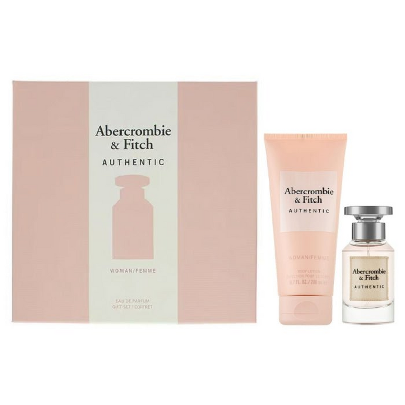 Abercrombie & Fitch Authentic Woman Gift Set (Eau De Parfum Spray 50ml  Body Lotion 200ml)