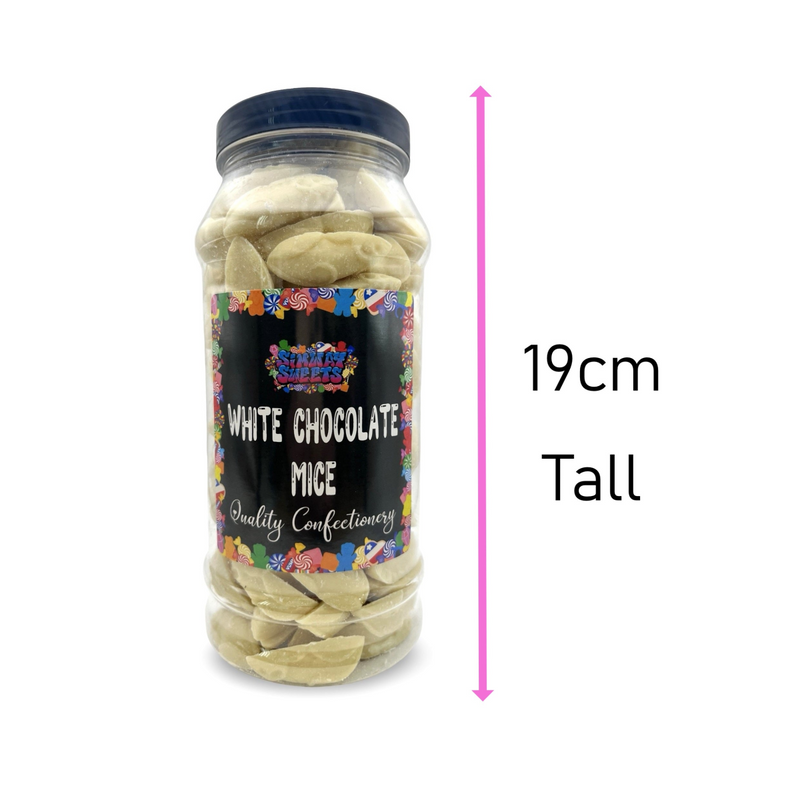 White Chocolate Mice Retro Sweets Gift Jar - 670g