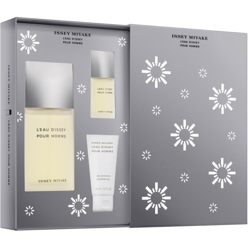 Issey Miyake L'Eau D'Issey Gift Set (Eau De Toilette Spray 125ml  Eau De Toilette Spray 15ml  Shower Gel 50ml)