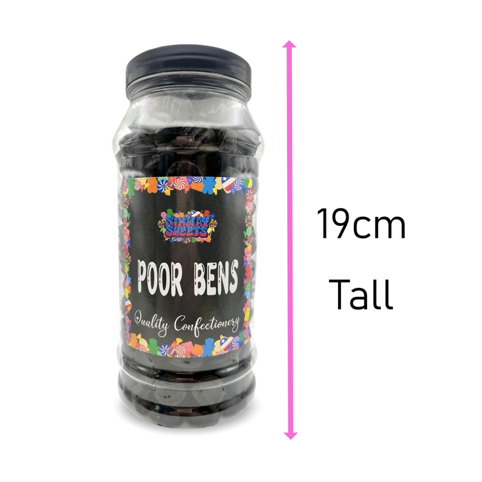 Traditional Lion Poor Bens Liquorice Retro Sweets Gift Jar - 795g