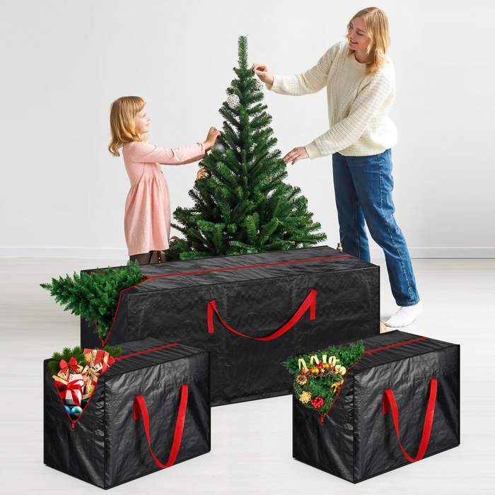 VINSANI 3pc BLACK XMAS STORAGE BAGS 1010450