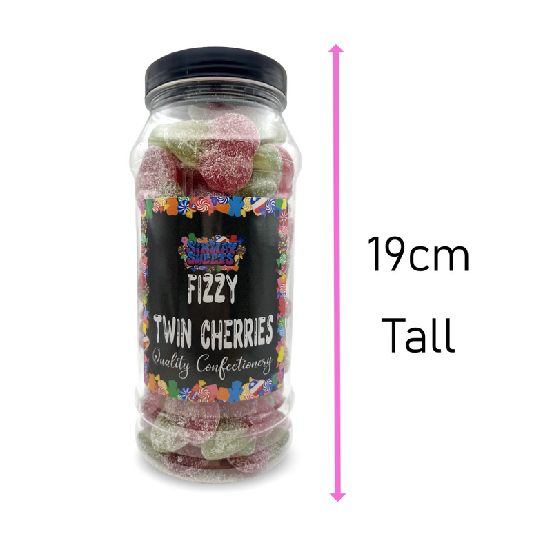 Fizzy Twin Cherries Retro Sweets Gift Jar - 690g