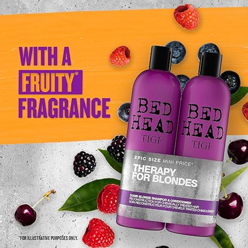 TIGI Bed Head Therapy for Blondes Dumb Blondes Gift Set (Shampoo 750ml  Conditioner 750ml)