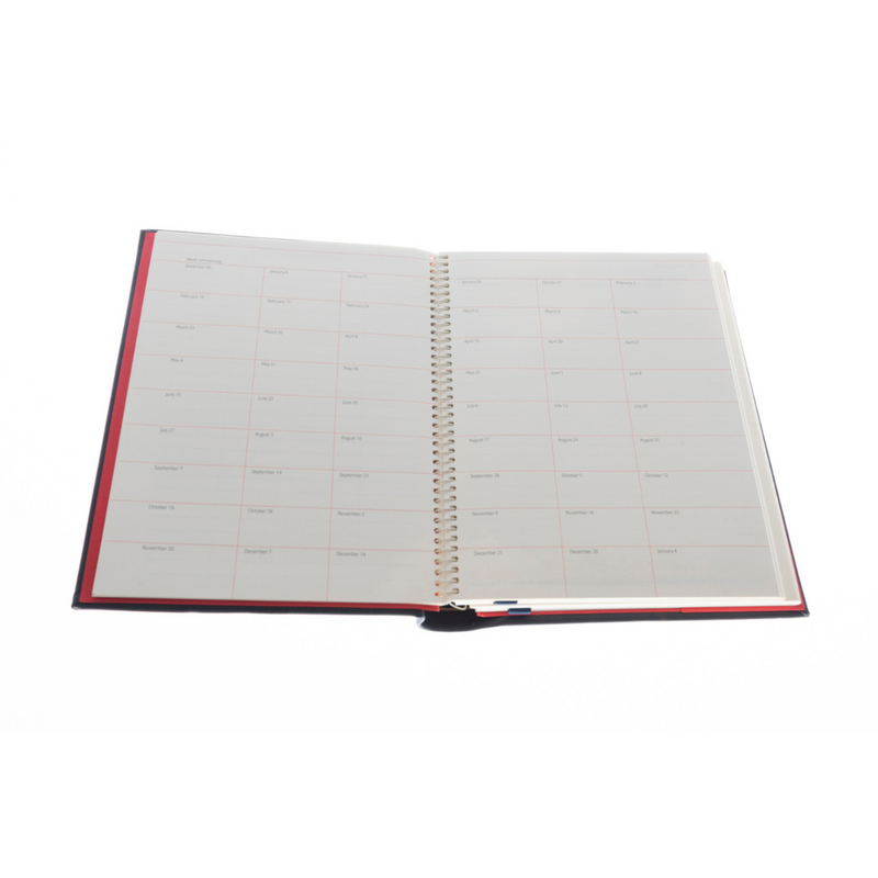 2026 Desk Diary - Day-a-Page Planner - Blue