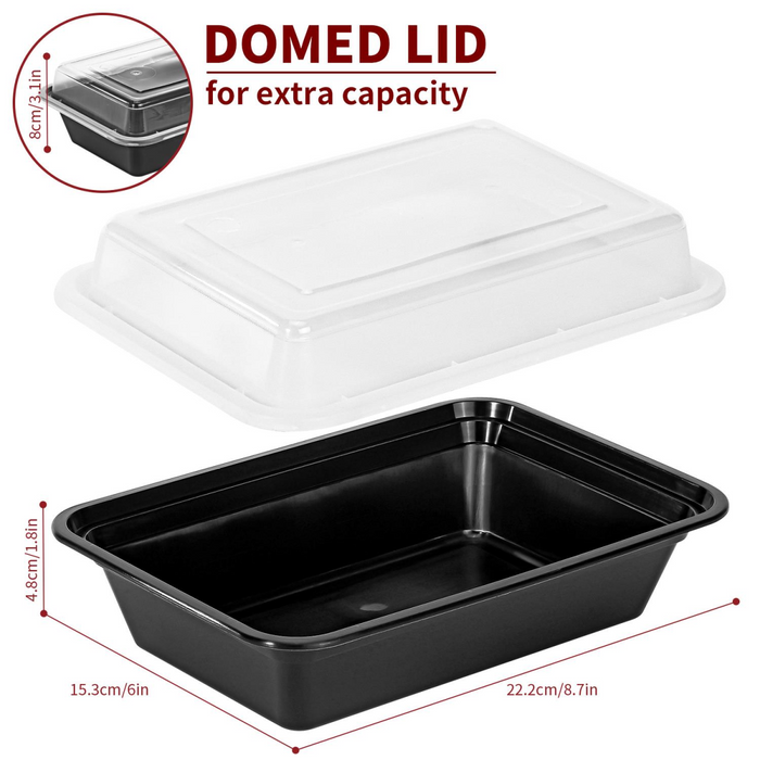 VINSANI 10pk 1 COMPARTMENT MEAL PREP CONTAINERS 1010423 X 3