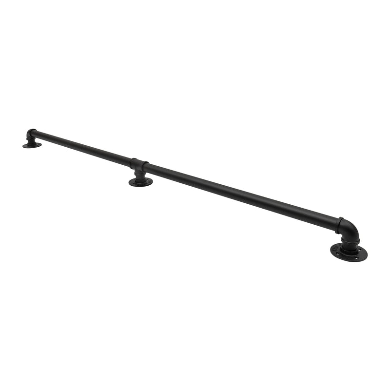 5ft/6.6ft Staircase Handrail Stepladder Stair Railing Wall-mounted Loft Pipe 2 Sections For Indoor And Outdoor