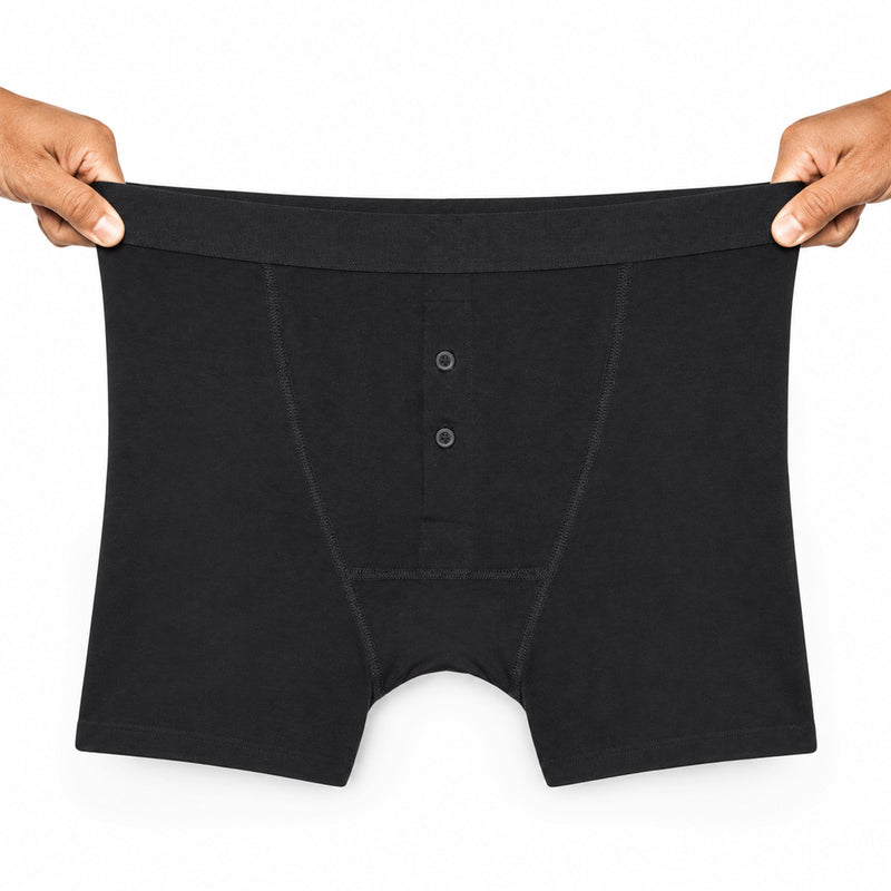 Pack of 5 Men's Cotton Boxer Shorts Button Fly Breathable Stretchy Classic Trunks Premium Comfort Everyday Wear Gym Sports Sock Stack