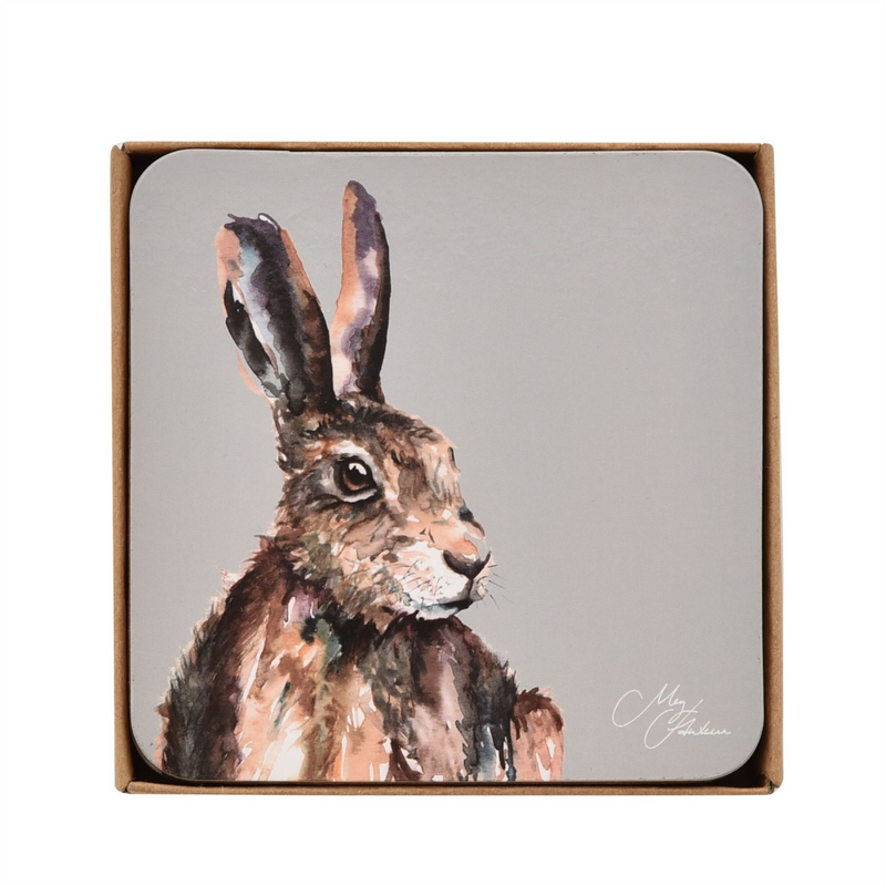 Meg Hawkins Set of 4 Coasters Hare