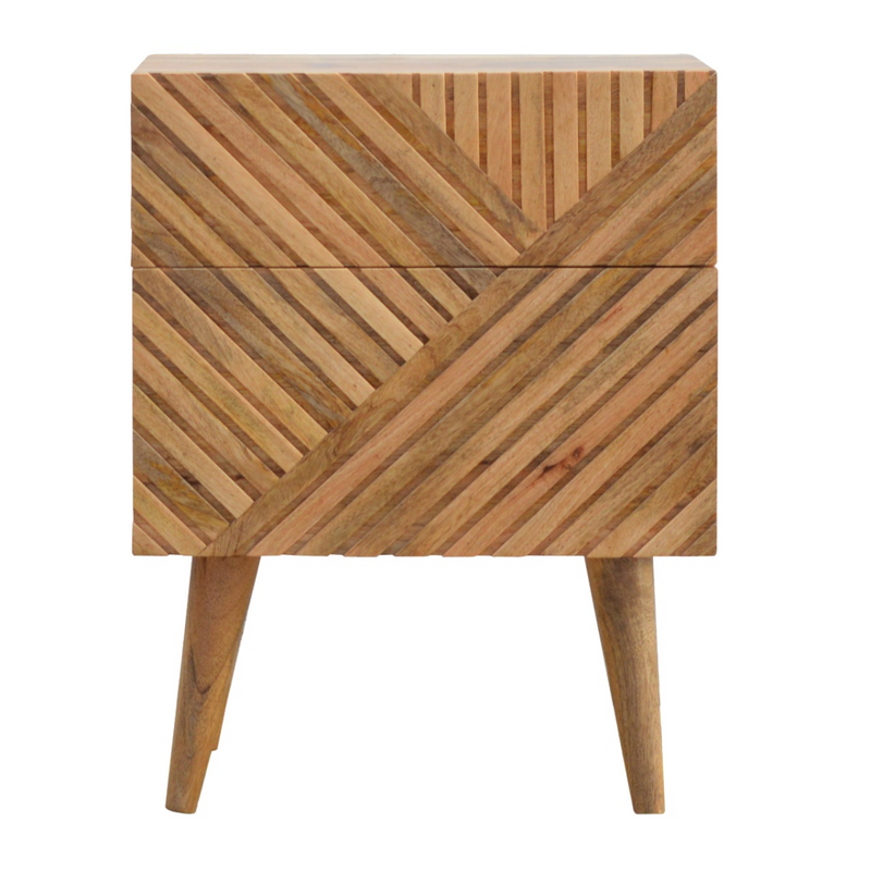 Artisan Furniture Solid Wood Lille 2 Drawer Bedside