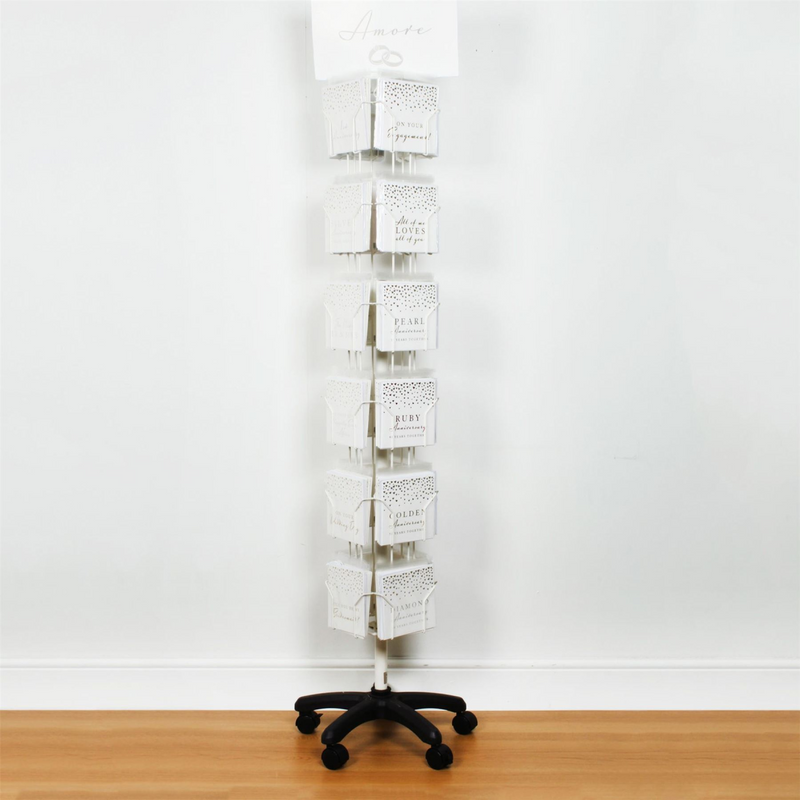 Floor Standing 4 Sided Card Spinner Holds 24 Greeting Cards