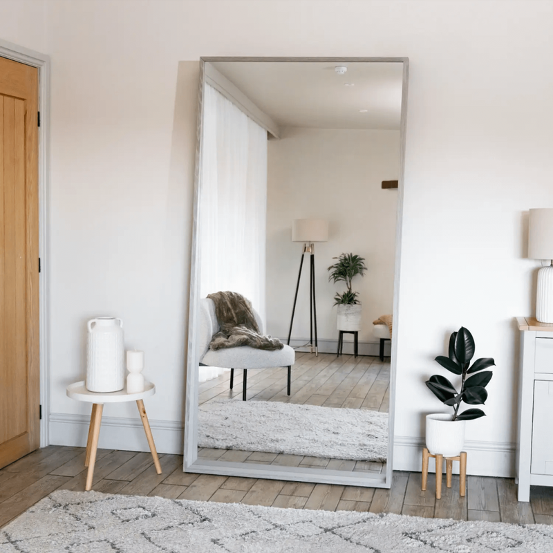 Hanaka- Full Length Grey Oak Rectangle Mirror - 200cm x 100cm