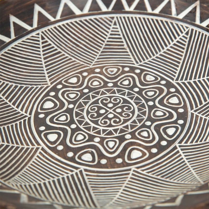 Aztec Patterned Round Bowl