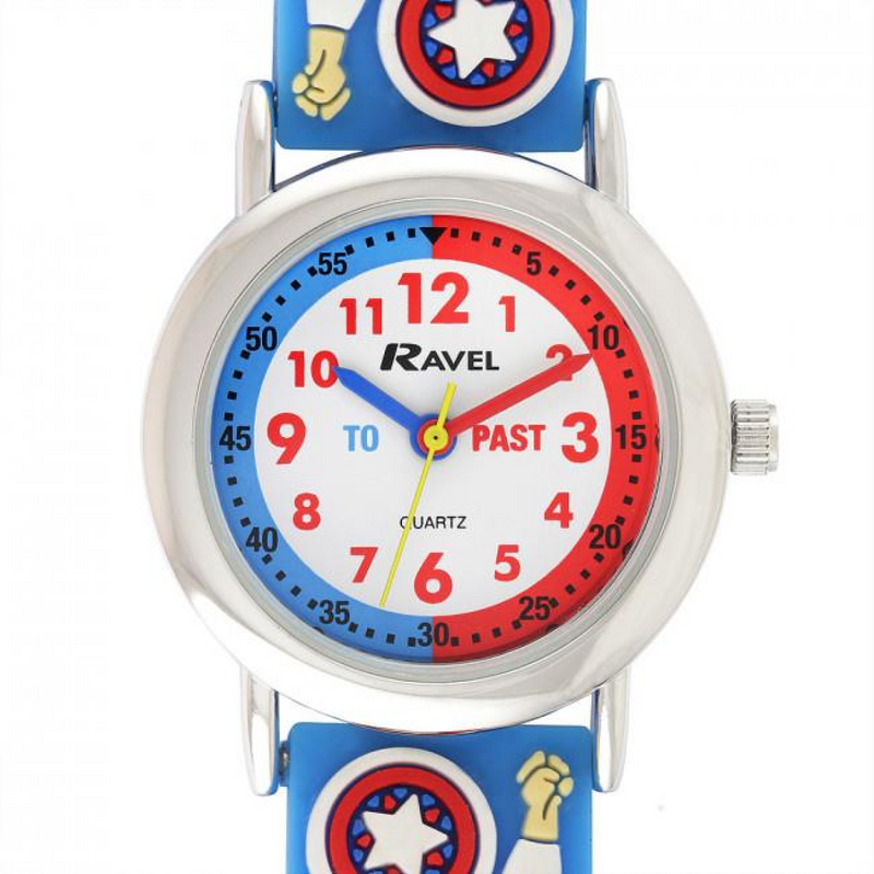 Ravel Children Boys 3D Cartoon Time Teacher Watch Superhero R1513.85
