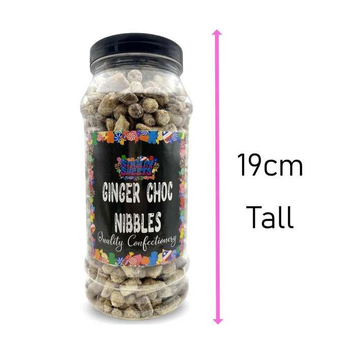 Gingerbread Choc Nibbles Retro Sweets Gift Jar - 590g