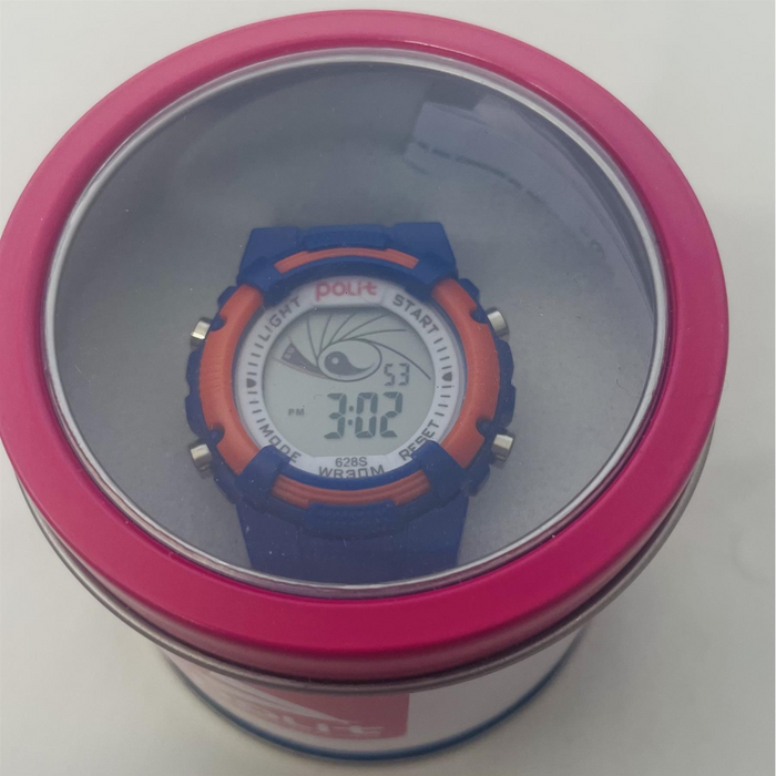 POLIT Childrens Disco Boys & Girls Digital watch in Tin, assorted stlyes and colours CW-0025
