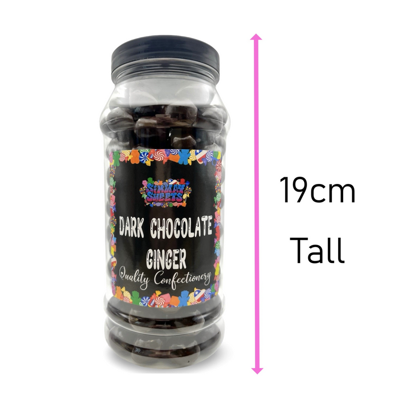 Dark Chocolate Ginger Retro Sweets Gift Jar - 750g