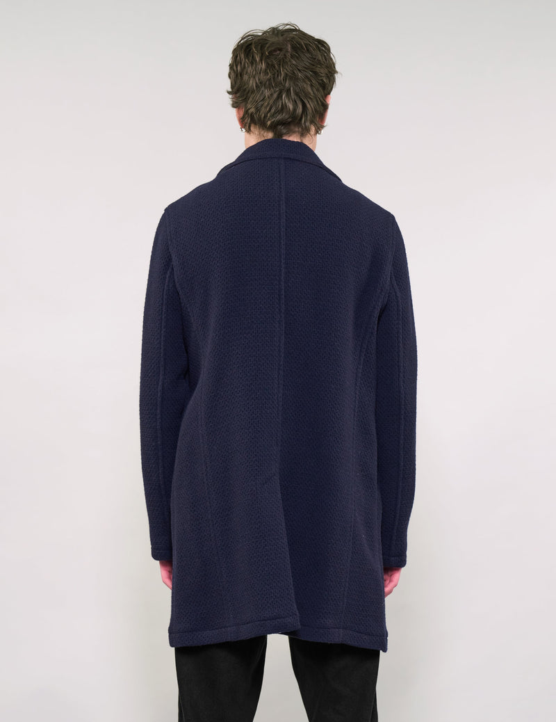 IMMORTAL Silverstone Frock Style Coat - Navy Waffle