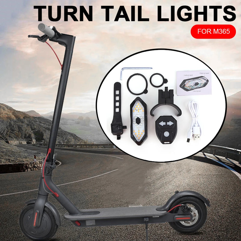 Modified Turn Signal Lamp for Xiaomi M365 1S pro Pro2 for MI3 Electric Scooter USB Rechargable Smart Wireless Light Accessories