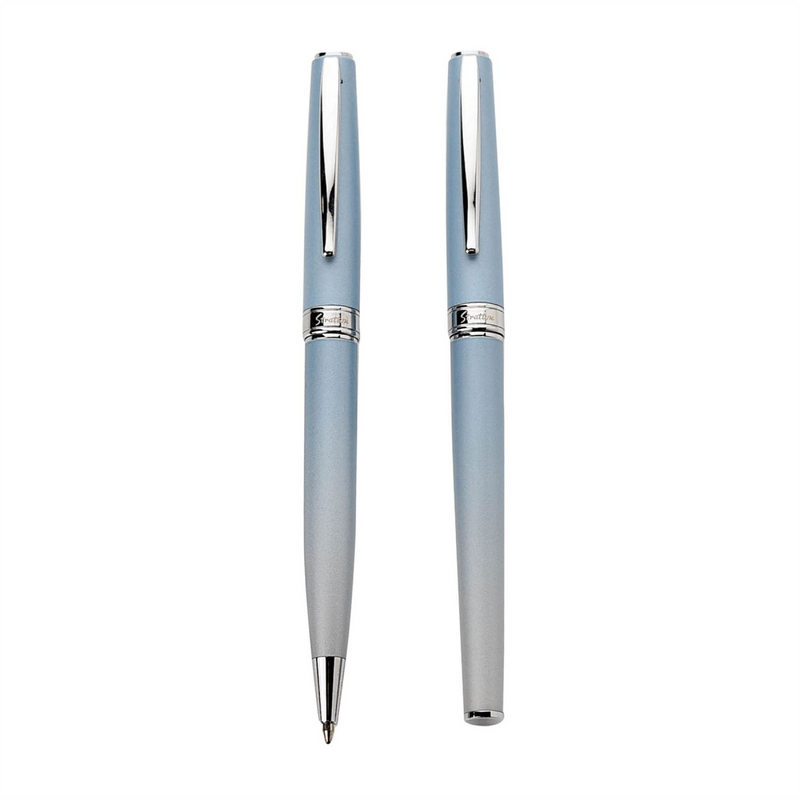 Stratton Ballpoint & Rollerball Pen Set - Blue