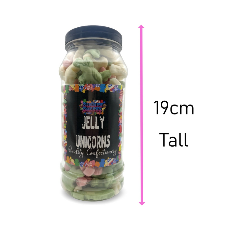 Jelly Unicorns Gummy Retro Sweets Gift Jar - 575g