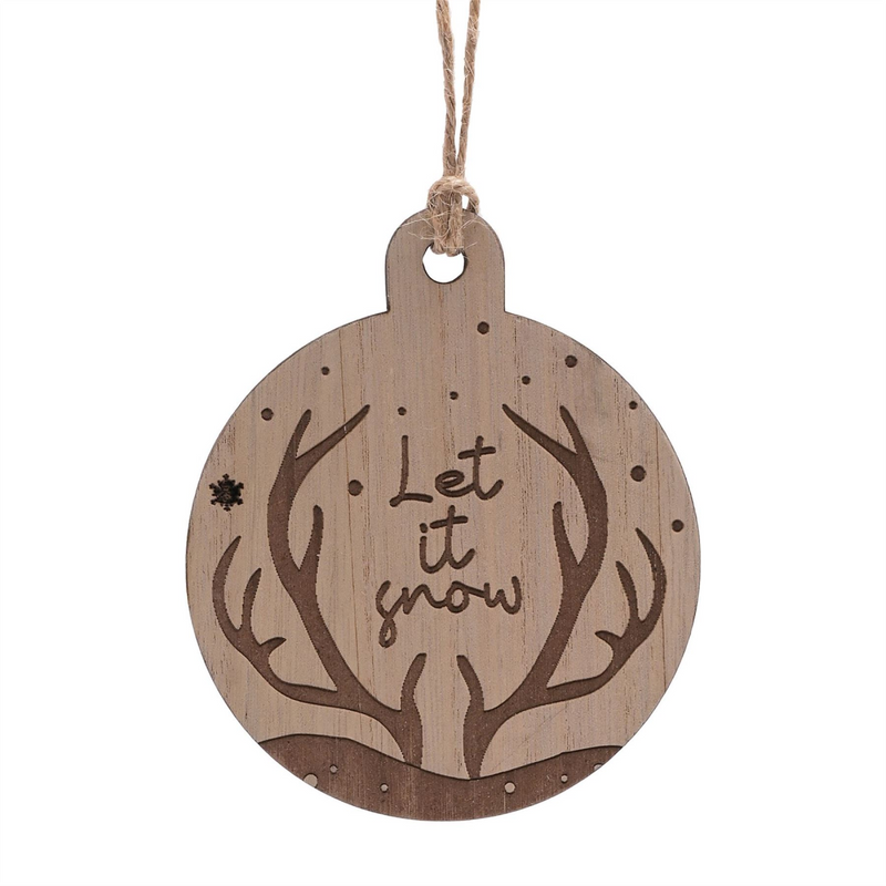 Wooden Patterned Hanging Decoration