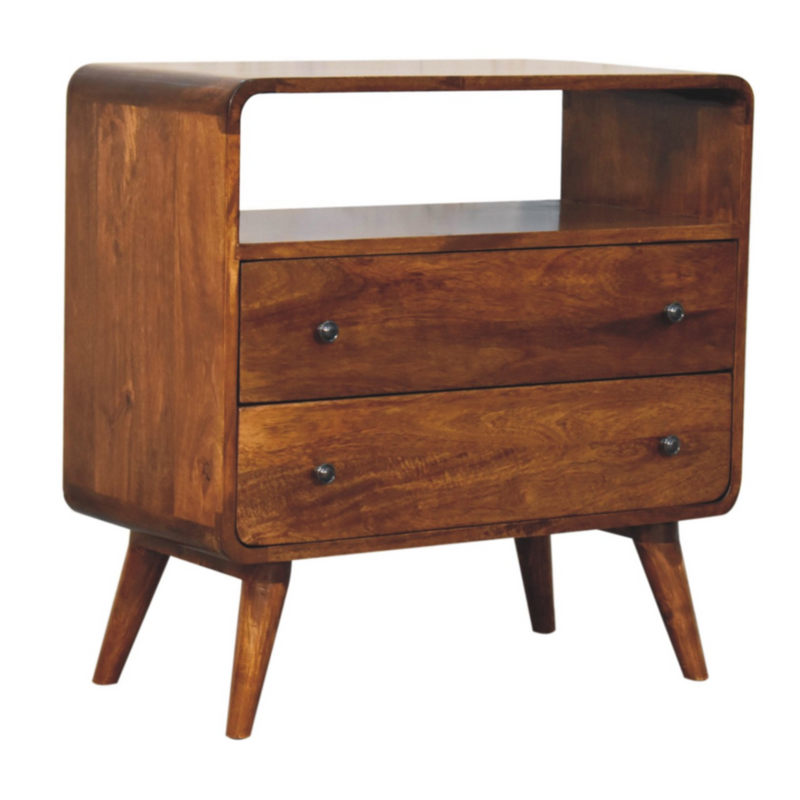 Artisan Furniture Solid Wood Curved Nordic Charm Console