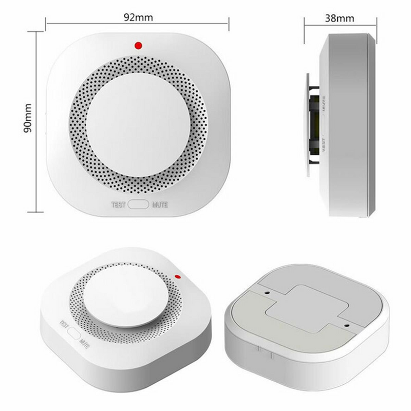 （2 Pack）Smoke Alarm Fire Protection Home Security System Smoke Alarm