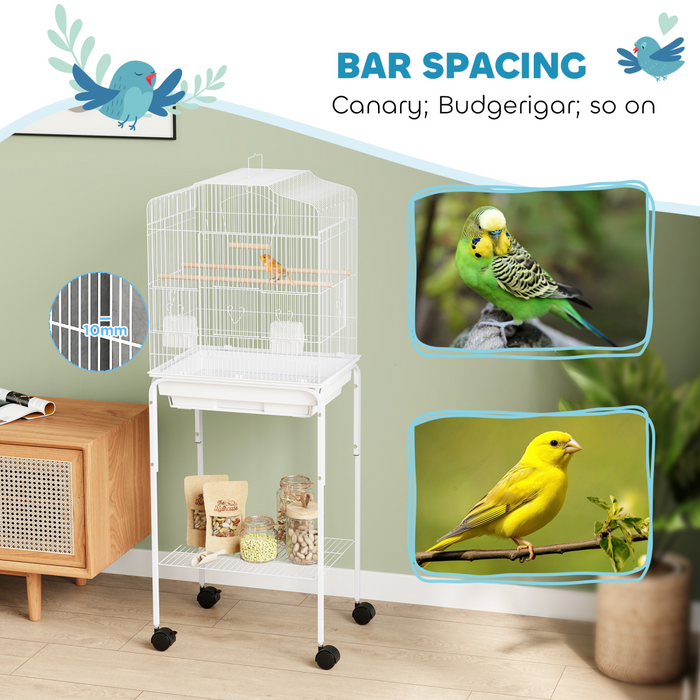 Bird Cage Starter Kit with Detachable Rolling Stand