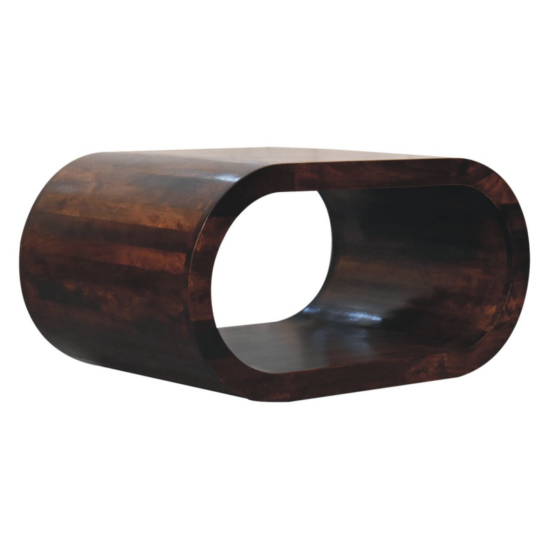 Artisan Furniture Solid Wood California Amaya California Walnut Coffee Table, Brown, Open Slot