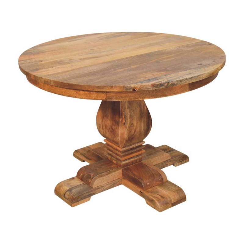 Artisan Furniture Solid Wood Valentina Round Dining Table, Beige