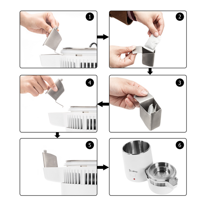 British Standard ZB-1 4L Distilled Water Machine 220V 750W with New Thermostat and Plastic Bottle (Natural Color)