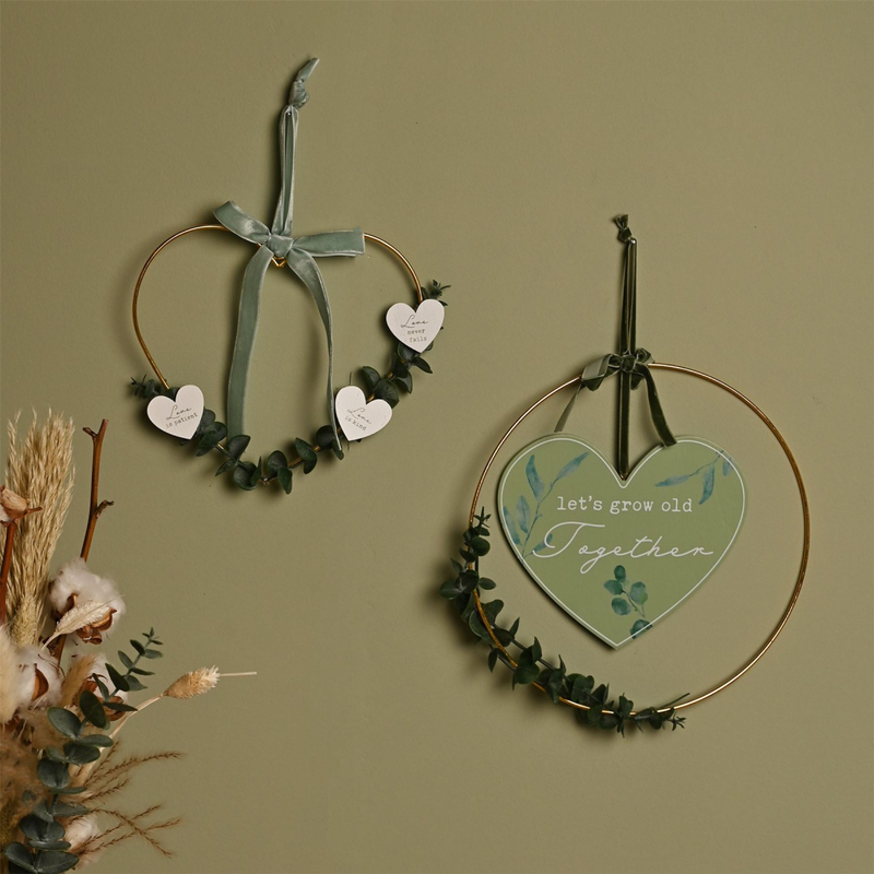 Love Story 'Love Is Patient' Heart Wreath