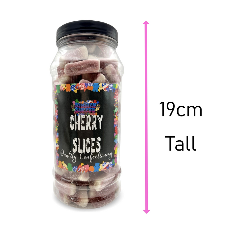 Cherry Slices Retro Fizzy Gummy Sweets Gift Jar - 700g