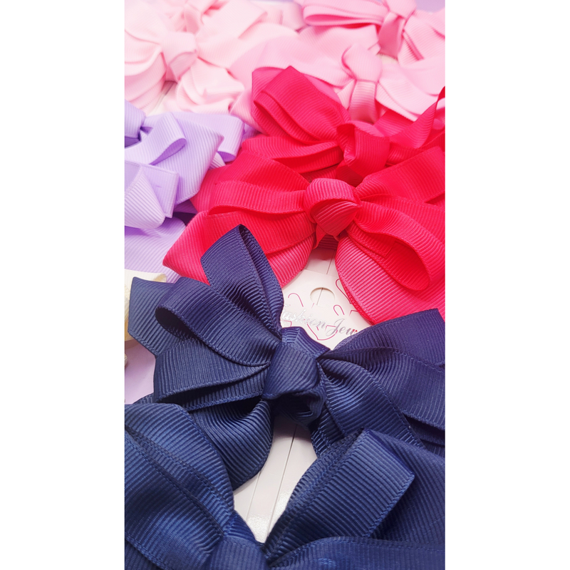 Pastel Hair Bow Clip Slide Bows Pack of 24