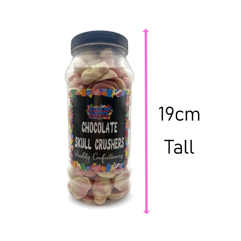 Skull Crusher Chocolate Shapes Retro Sweets Gift Jar - 655g