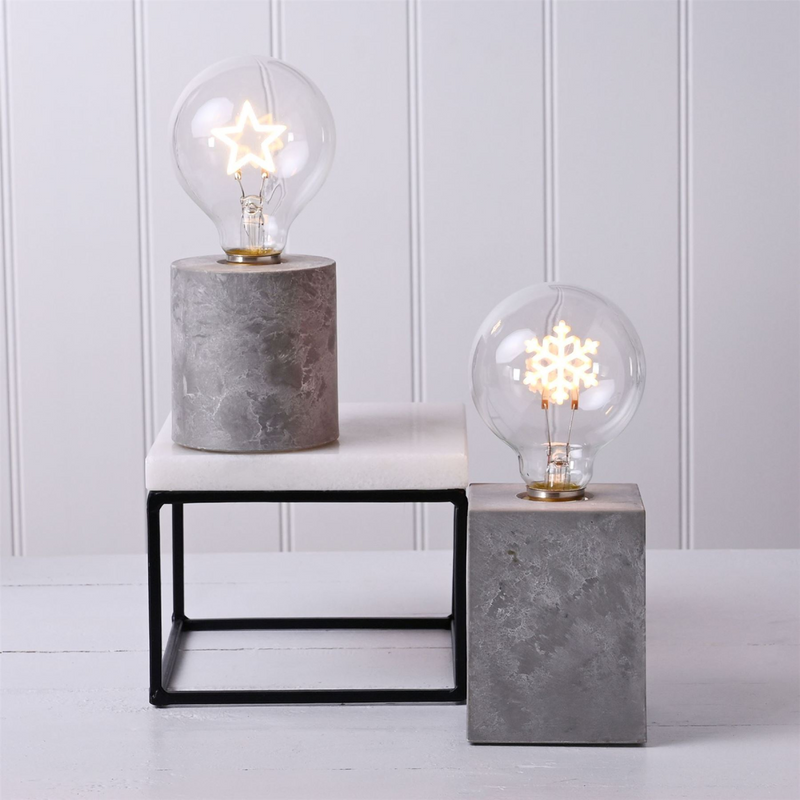 Round Star Light with Cement Effect Base