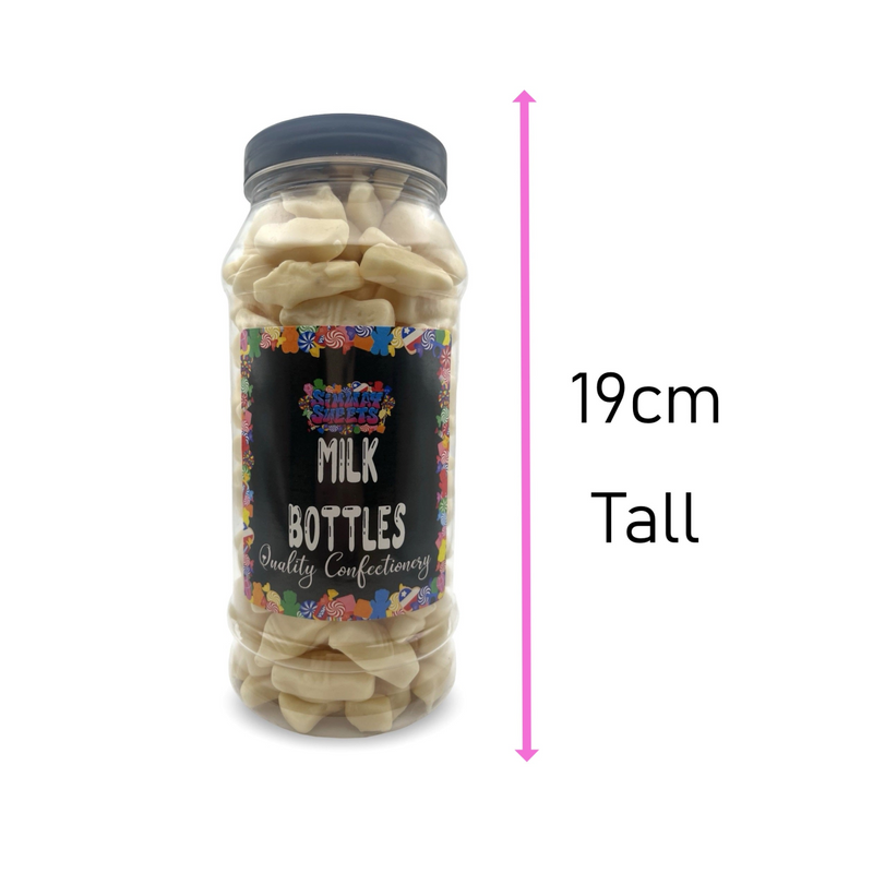 Milk Bottles (Non Dusted) Retro Sweets Gift Jar - 570g
